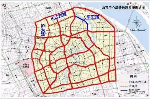 未来将和长江西路/沪太路快速道分流中环和逸仙高架的车流